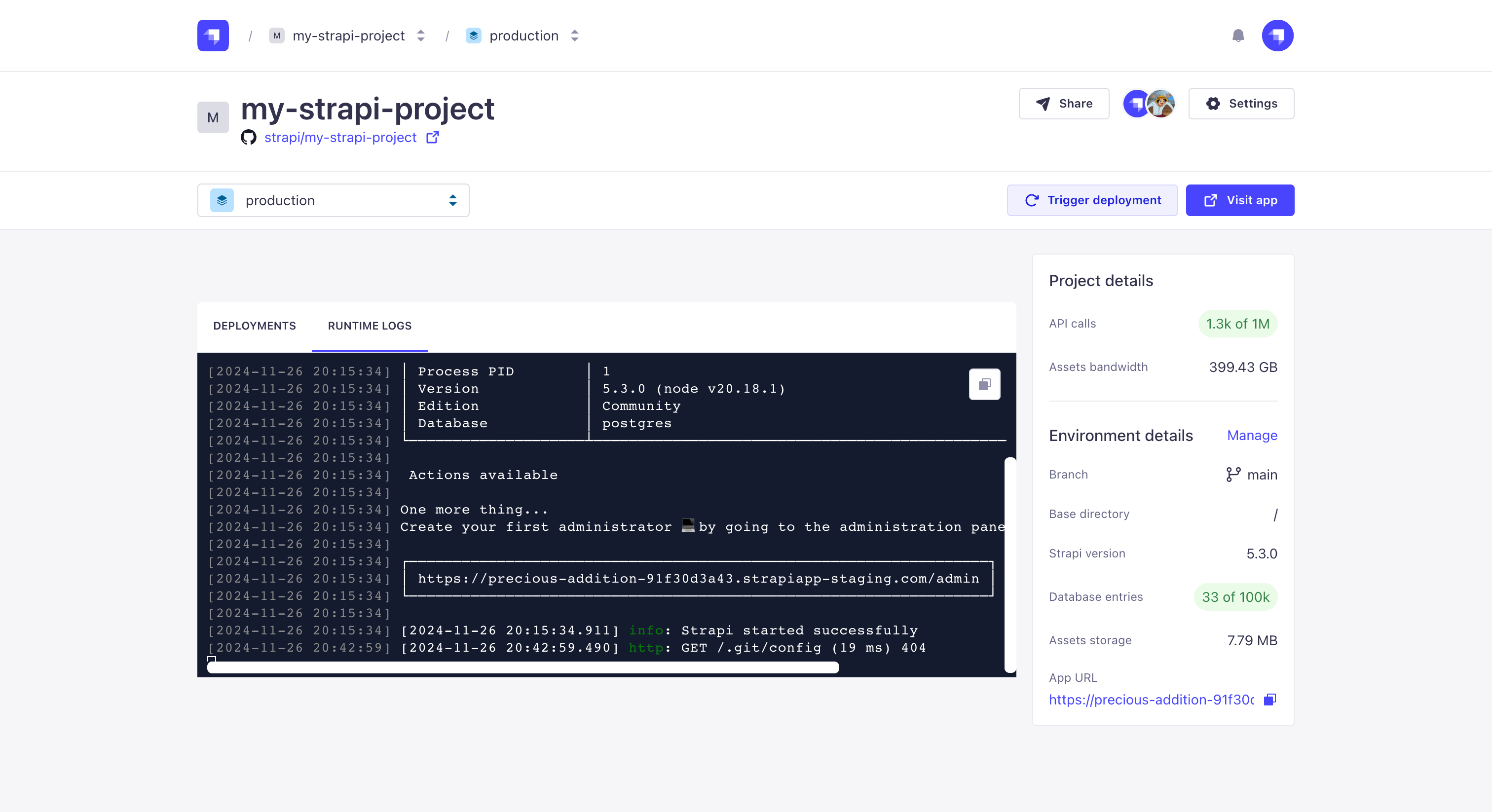 Runtime logs